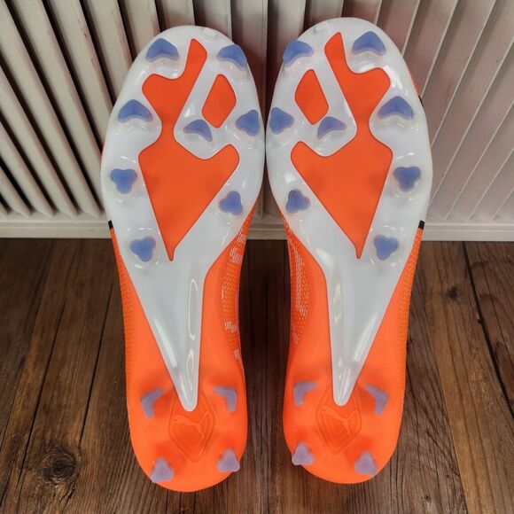 Puma Men's Vibrant Orange Athletic Cleats - Picture 8 of 11
